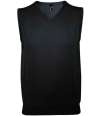 10591 Gentlemen SOL'S Unisex Gentlemen Sleeveless Cotton Acrylic V Neck Sweater Black colour image